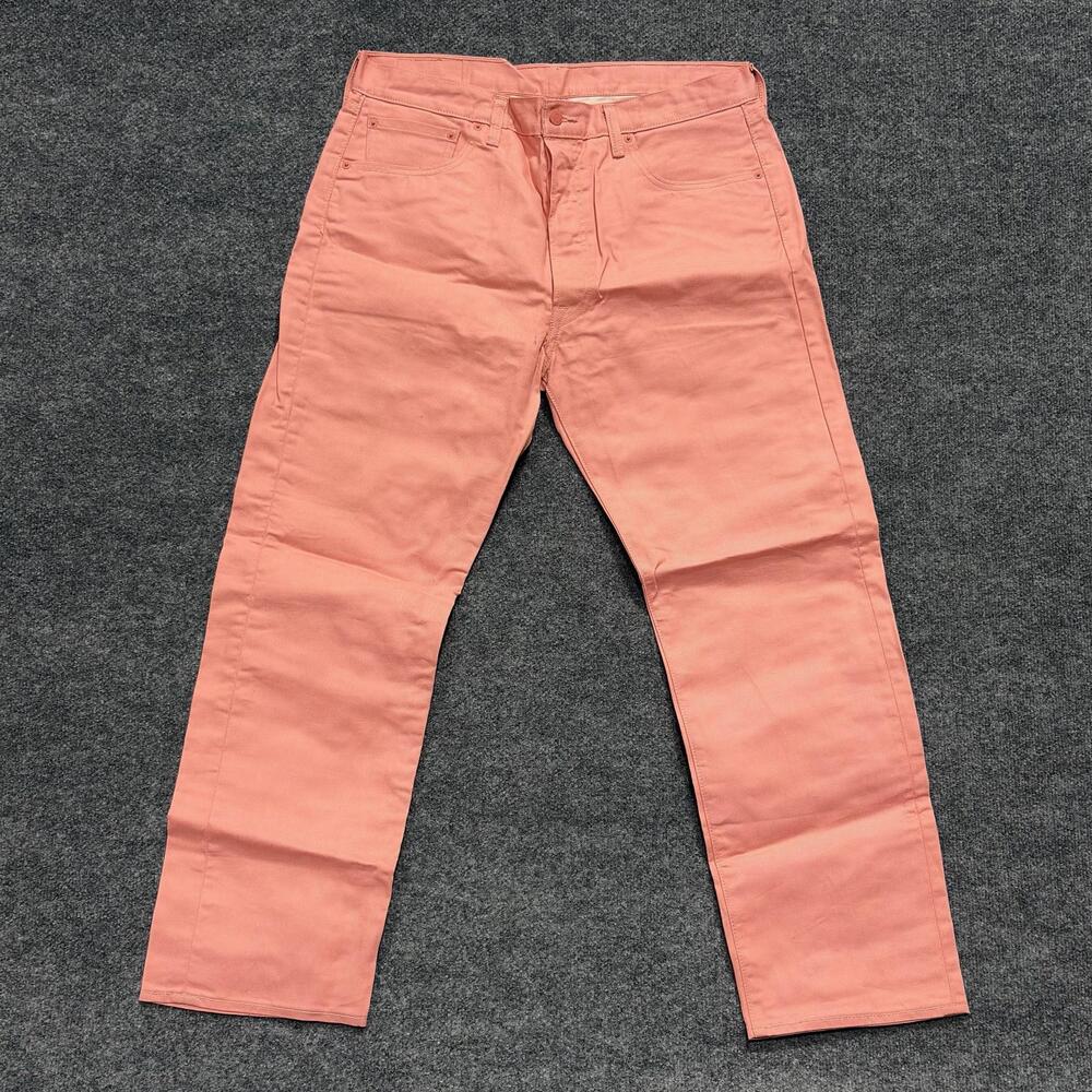 Levis 501 Jeans Mens 36x29 Pink Denim Straight Leg Button Fly Classic Fit